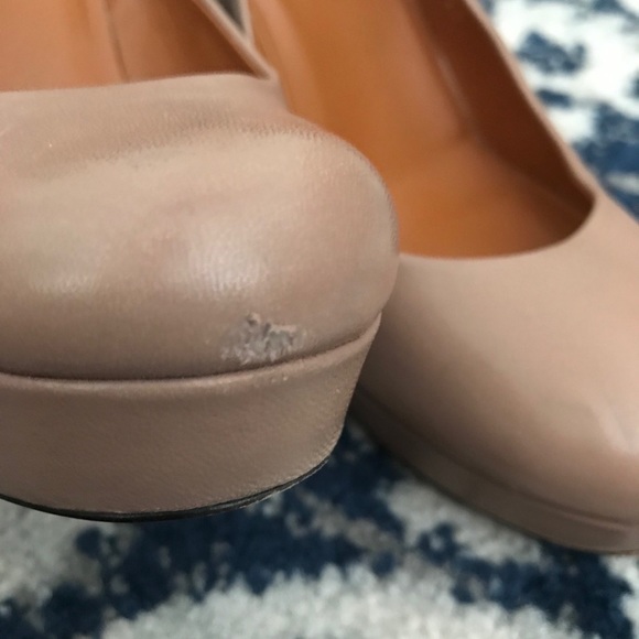 Gucci Platform Pumps Charlotte Nude Leather